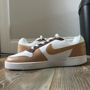 Customized neutral Nike sneakers